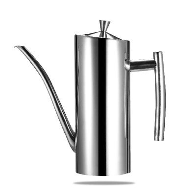 

304 Stainless Steel Oil Can Drizzler Cruet Pot Flagon Olive Oil Dispensor with Drip-Free Spout Lid Cap Handle