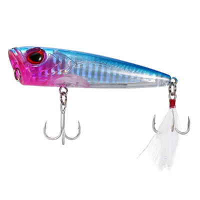 

Hard Fishing Bait Popper Fishing Lure Topwater Floating Popper Lure 3D Artificial Fishing Bait Fishing Accessory