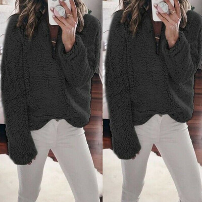 

Women Winter Fluffy Crop Turtleneck Pullover Knitted Sweater Jumper Knitwear Top