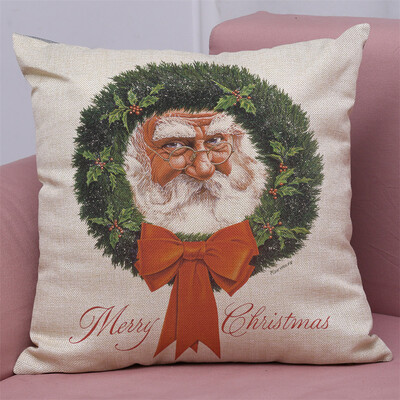 

Gobestart New Christmas Cotton Linen Pillow Case Sofa Cushion Cover Home Decor