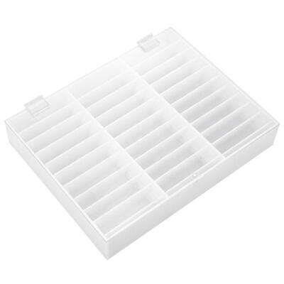 

Greensen Nail Art Decoration Container Empty Nail Tips Storage Box Fake Nail Display Case White