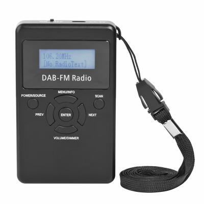 

Digital DAB FM Radio Pocket Stereo Lossless Receiver with Earphone Lanyard