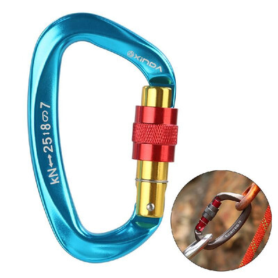 

25KN Screw Locking Gate Carabiner Heavy Duty D-ring Carabiner Twist Locking Buckle Climbing Rappelling Canyoning Hammock Locking C
