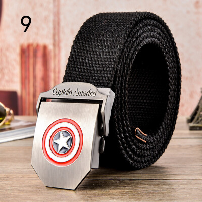 

200cm Men&Women Military Canvas Belt Luxury Pirate Skull Metal Buckle Jeans Belt Army Tactical Belts for Men Waistband Strap