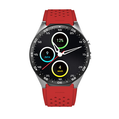 

Kingwear KW88 3G WCDMA Smartwatch Phone 139 inch UHD AMOLED Full Round Screen MTK6580 Quad-core 13GHz CPU ROM 4GB RAM 512MB An