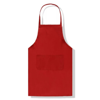 

Apron Pure Color Kitchen Apron Big Pocket Adult Apron Kitchen Accessories 1pcs