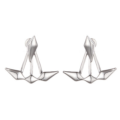 

EK227 New Geometric Glossy Asymmetric Rhombus Stud Earrings for Women Elegant Earing Jewelry Gift Mujer Brincos oorbellen