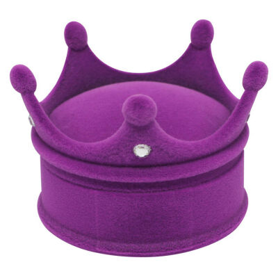 

New Hot Solid Color Jewelry Storage Boxes Velvet Lady Ring Crown Organizer Case Romantic Earring Ring Gift Display Box