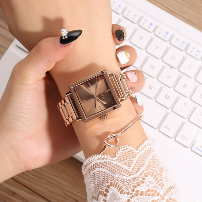 

Girls Fashion Watch Bracelet Watch Korean Womens Compact Bracelet Watch Waterproof Quartz Watch Rhinestone Watch