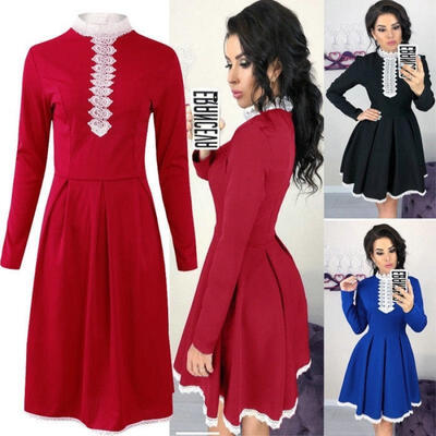 

Womens Lady Formal Bodycon Lace Dresses Party Evening Cocktail Swing Short Dress