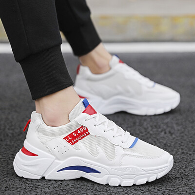 

Summer sports&leisure couple white shoes mens net shoes breathable white old mans shoes Korean version of the trend of wild tide shoes