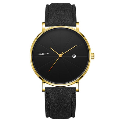 

Gobestart Fashion Simple Simple Casual Calendar Business Leather With Strap Mens Watch