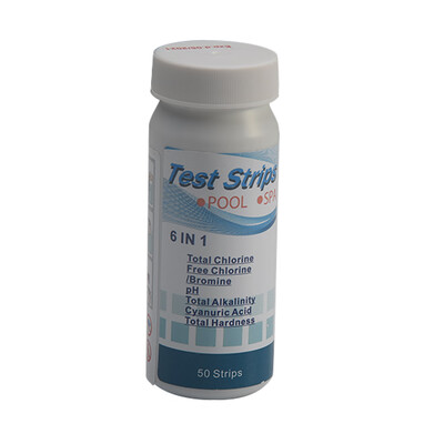 

6 In1 Acid Bromine Alkalinity PH Swimming Pool Spa Test Strip Chlorine Cyanuric