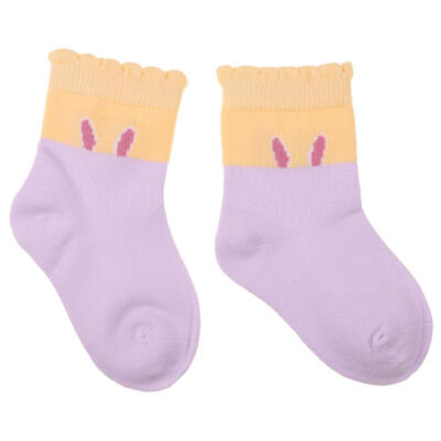 

1-2Y Kids Boys Girls Socks Rabbit Ears Baby Splicing Color Cotton Warm Sock