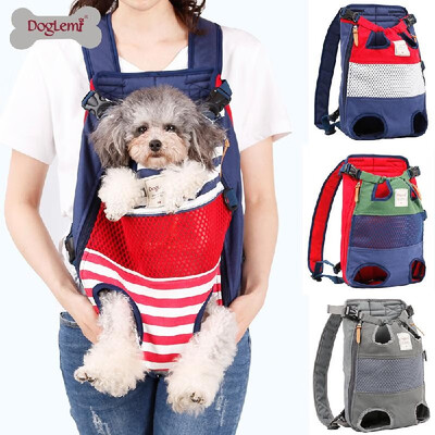 

Pet Knapsack Legs-Out Dog Front Carrier Hands-Free Chest Backpack Canvas Bag for Dog Cat Puppy Traveling Hiking Outdoor