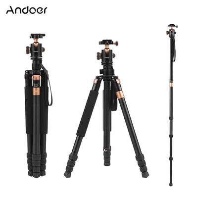 

Andoer TP-968 160cm63" Aluminum Alloy Tripod Monopod Unipod w 3-way Ballhead Max Load 15kg for Cannon Nikon Sony Camera