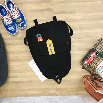 

ins wind bag girl Korean version of high school high school junior high school students small fresh canvas backpack backpack shoul