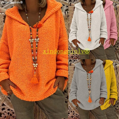 

2019 new heart frequency speed sell through sweater women winter Europe&the United States wind loose hooded foreign trade swea