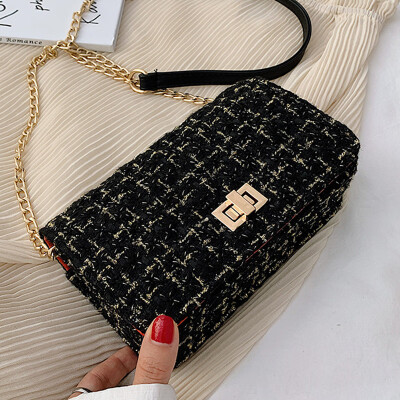 

Xiao Xiang Feng bag Girl 2019 New Autumn&Winter single shoulder oblique satchel rhomboid chain hair bag small square bag