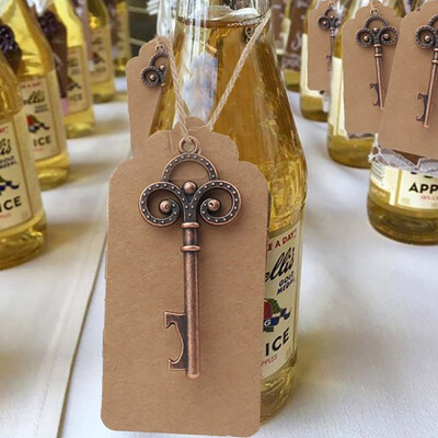 

50100Pcs Bottle Opener Wedding Souvenirs Beer Opener Keychain with Paperboard Tag Card Party Supplies