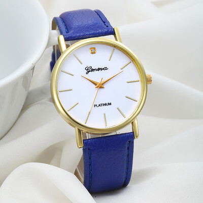 

Womens Watches Fashion Geneva Simple Leather Belt Bayan Saat Montre Femme Acier Inoxydable Watch