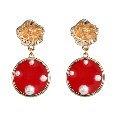 

Fashion cute pearl Crystal Dangle Drop Earrings Women Hanging Earrings Girls Indian Bridal Party Statement Jewelry Wholesale