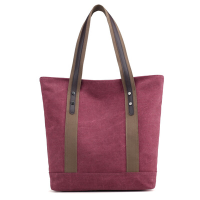 

Simple canvas bag shopping bag type shoulder bag rivet tote bag leisure handbag bulk bag