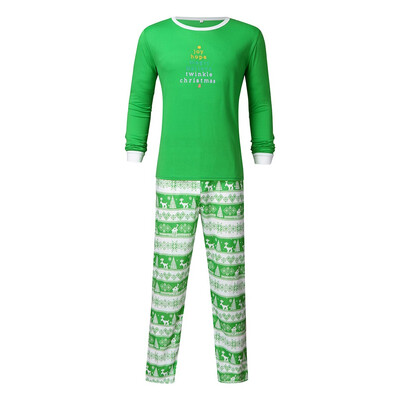 

Toponeto Christmas Men Daddy Letter Printed Tops BlousePants Xmas Family Pajamas Set