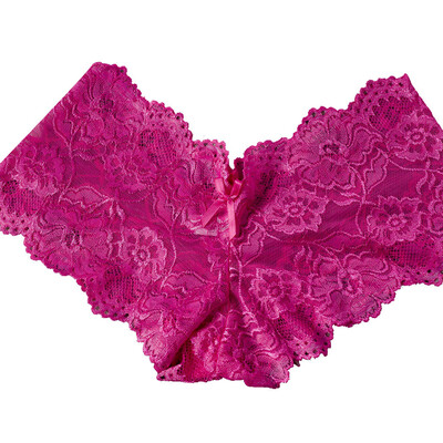 

Toponeto Fashionable Women Sexy Flower Patterns Low-waist Flat Pants With Lace Edge