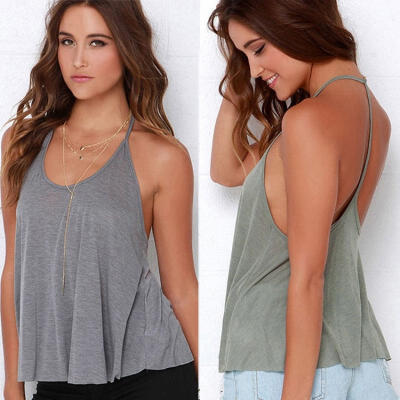 

Fashion Summer Women Casual Tank Tops Vest Blouse Sleeveless Crop Tops Shirt