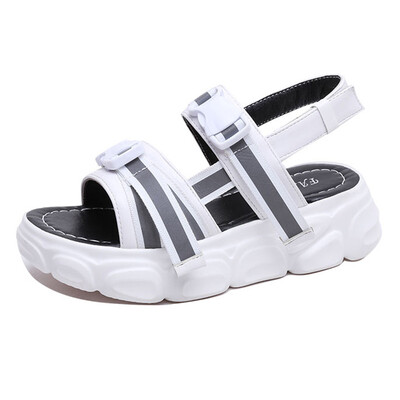 

Thick-bottomed sandals womens summer ins pangoled leisure sports night light muffin chic beach shoes