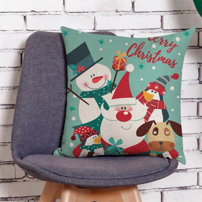 

Siaonvr Home Decor Cushion Cover Merry Christmas Pillowcase Sofa Throw Pillow Covers