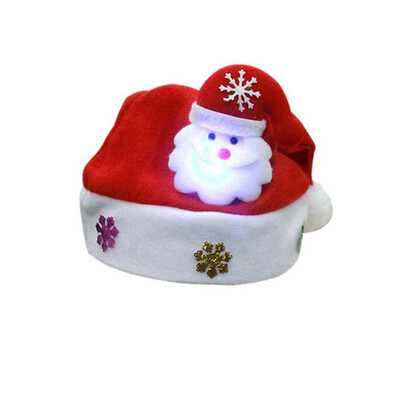 

Gobestart 2PC Adult LED Christmas Hat Santa Claus Reindeer Snowman Xmas Gifts Cap