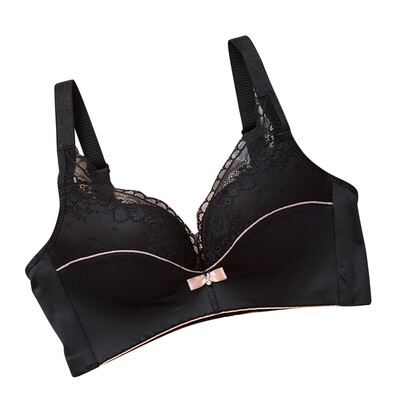 

Toponeto New Lace Stitching Sexy Underwear Without Steel Ring And Thicker Cup Women Bra