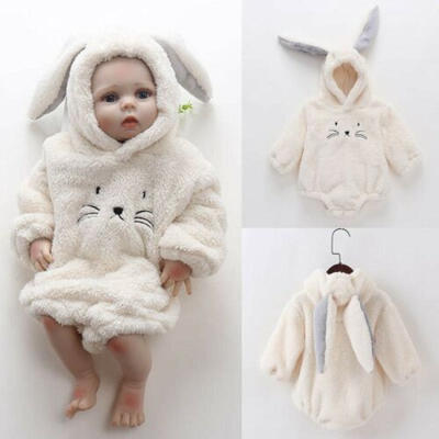 

Newborn Infant Baby Girls Boys Fuzzy Cat Coat Rompers Jumpsuit Outfits Costume