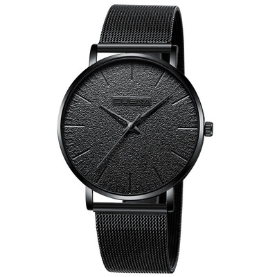 

Gobestart CUENA Casual Watches Mens Sport Wrist Watch Quartz Stainless Steel Mesh Band