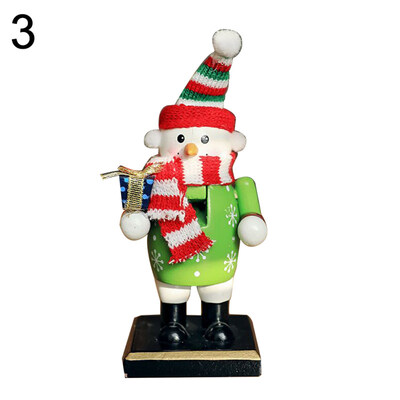 

Christmas Gift Snowman Penguin Santa Claus Wooden Toy Nutcracker Xmas Home Decor