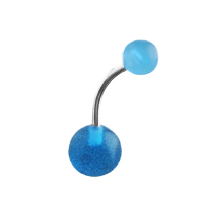 

Body 7Pcs Trendy Luminous Ball Button Barbell Bar Belly Navel Ring Body Piercing