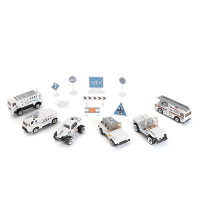 

Kkids Playing Police Truck Toy Model Patrol Armoured Alloy Diecas Repli Car Toy Set