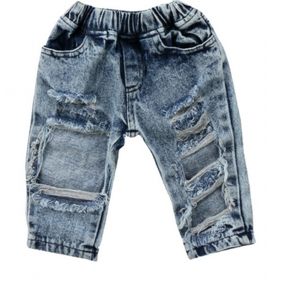

Baby Kid Girl Summer Casual Denim Pants Long Jeans Ripped Bottoms Trouser Outfit