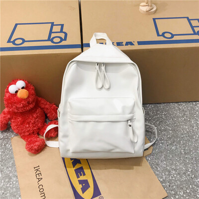 

Ancient book bag Korean version of high school ins college students backpack simple Mori leather double shoulder bag