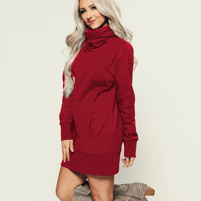 

Tailored Women Hooded Long Sleeve Pullovers Sweatshirts Casual Tops With Pocket
