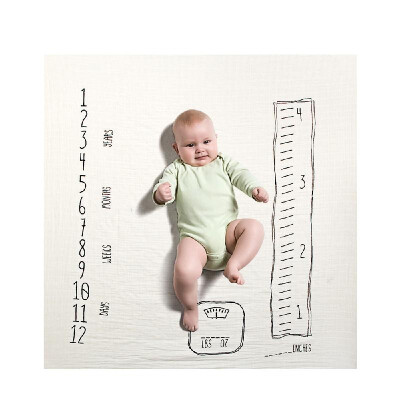 

Baby Milestone Blanket Record Babys Today First Times Pure Cotton Unisex Boys Girls for Babies Photo Picture Prop Background Baby