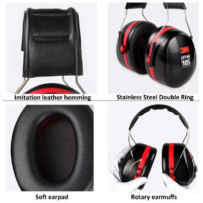 

3M H10A Safety Protective Earmuffs Anti-noise Ear Muffs Headset NRR 30dB SNR 35dB For Study Sleeping Work