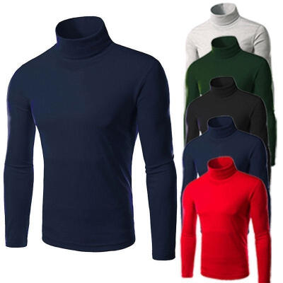 

Men&amp39s Thermal High Collar Turtle Neck Skivvy Long Sleeve Sweater Stretch Shirts