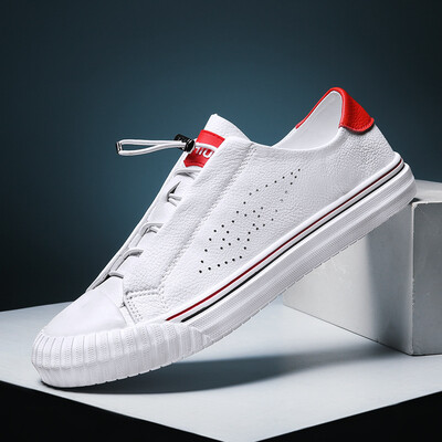 

Mens shoes spring 2019 new white shoes male Korean version of the wild trend British casual shoes men