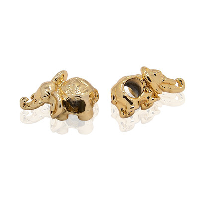 

Nickel Free & Lead Free Unfading Golden Plated Alloy European Animal Beads Large Hole 3D Elephant Beads 9x19x4mm Hole 45mm