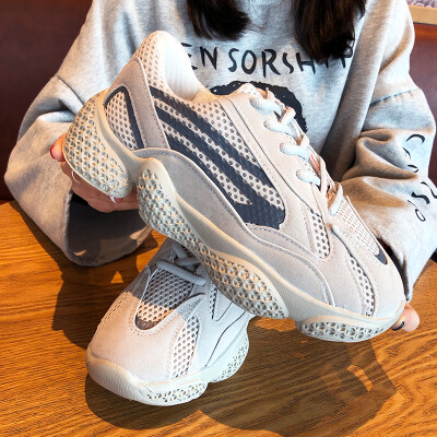 

Spring Hong Kong Chic Shoes ins Sports Shoes Female Daddy Shoes Korean version of ulzzang Yusuku Baitao