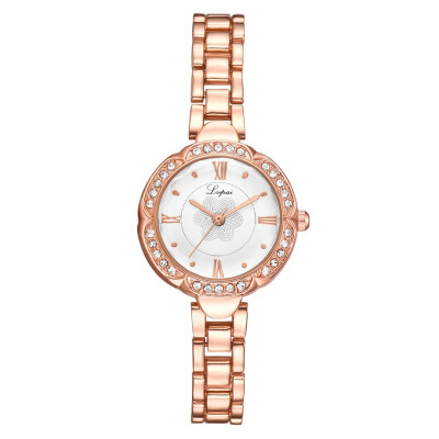 

Korean version of the retro ladies watch fashion Roman scale time watch diamond-encrusted dial exquisite high-grade quartz watch