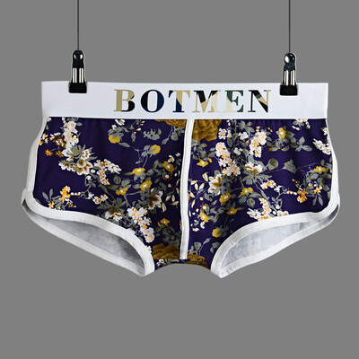 

Mens Floral Print Sexy Boxer Shorts Briefs Underpants Elastic Waist Underwear